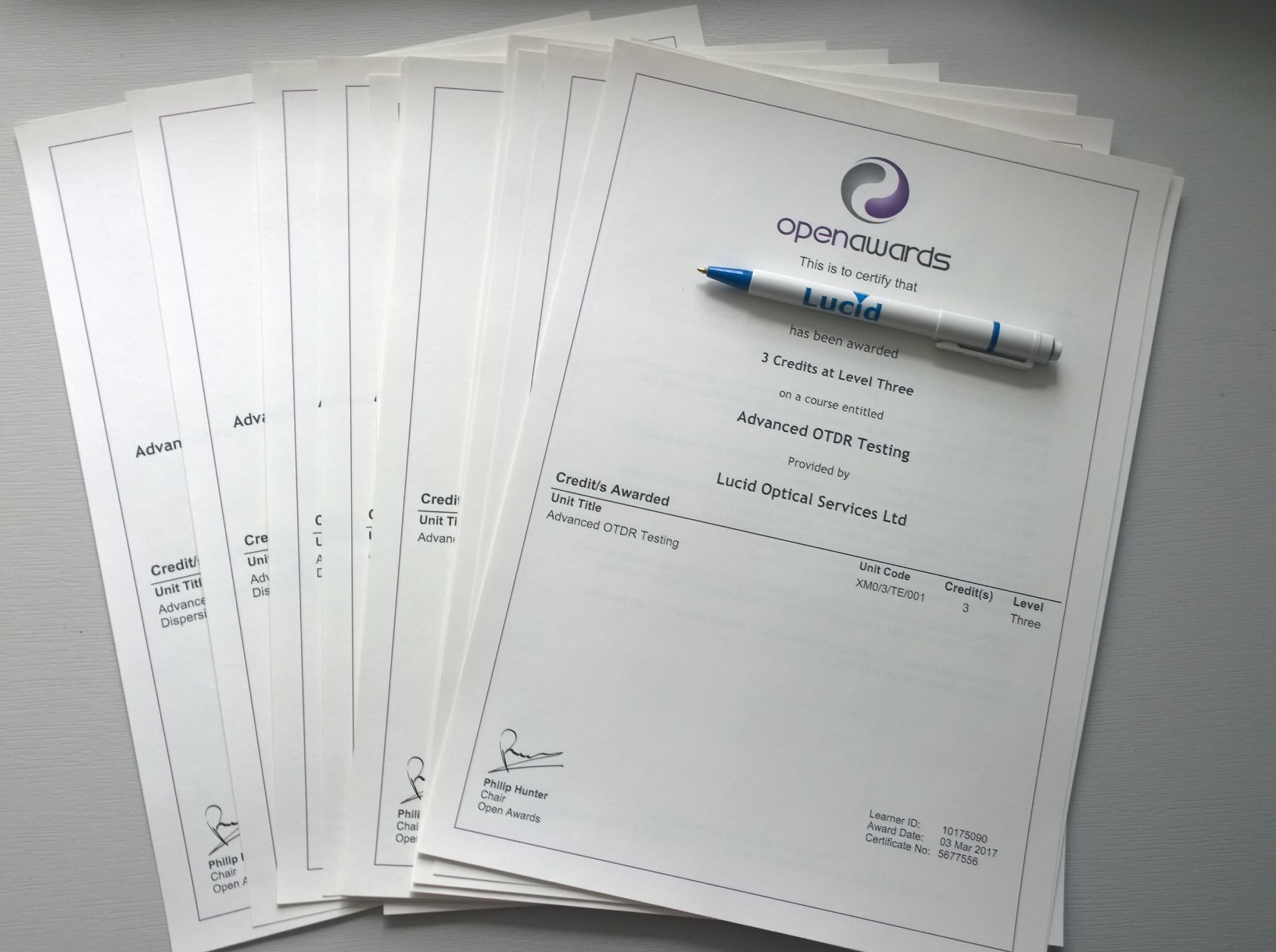adv certificates